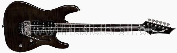 Dean C380F TBK Trans Black Custom 380F Floyd Guitar + Hard Case