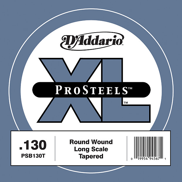 D'Addario PSB130T ProSteels Bass Guitar Single String Long Scale .130 Tapered image 1