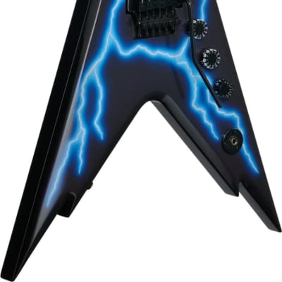 Dean Dimebag Razorback Lightning Electric Guitar, Blue Lightning image 2