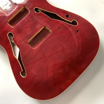 Red Gloss Finish Telecaster Tele Style Semi Hollow Body | Reverb