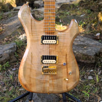 Black River Guitars - Custom HH Stratocaster 2023 - Ambrosia Curly Maple & Cherry image 1