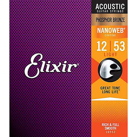 Elixir Nanoweb Phosphor Bronze Light .012-053 Bild 1