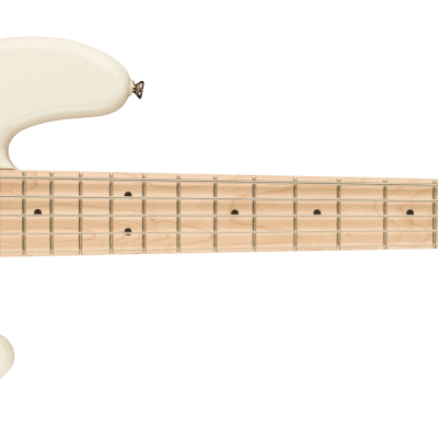 Squier Affinity Series Jazz Bass V, Maple Fingerboard, White Pickguard, Olympic White image 2