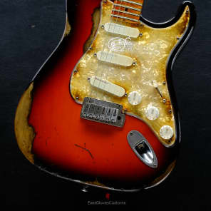 Fender Stratocaster American Plus Sunburst Floyd Rose Bridge Maple Heavy Aged Relic (Rare) image 6