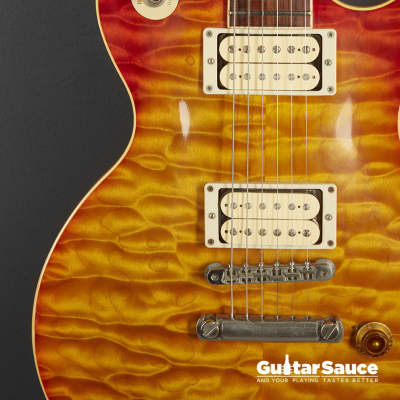 Gibson Custom Shop 59 Reissue Jimmy Wallace Les Paul Tom Murphy Painted Monster Quilted Top Heritage Cherry Burst 1992 Used (Cod. 1452UG) image 5