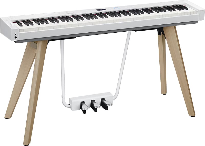 Casio PX-S7000 88-Key Slim Digital Piano, White w/ Stand and Pedals image 1