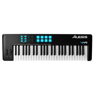 Alesis V49 MKII 49-Key USB MIDI Keyboard and Music Production Controller with Velocity-Sensitive Pads and Octave and Transpose Buttons