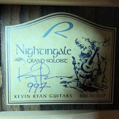 Kevin Ryan Nightingale Grand Soloist (Ziricote/Master Engelmann) 2019 image 23