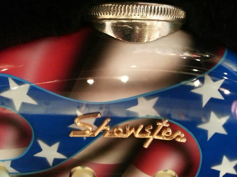 American Showster 'The Biker' NOS 1997 Flag Pattern NAMM show guitar image 1