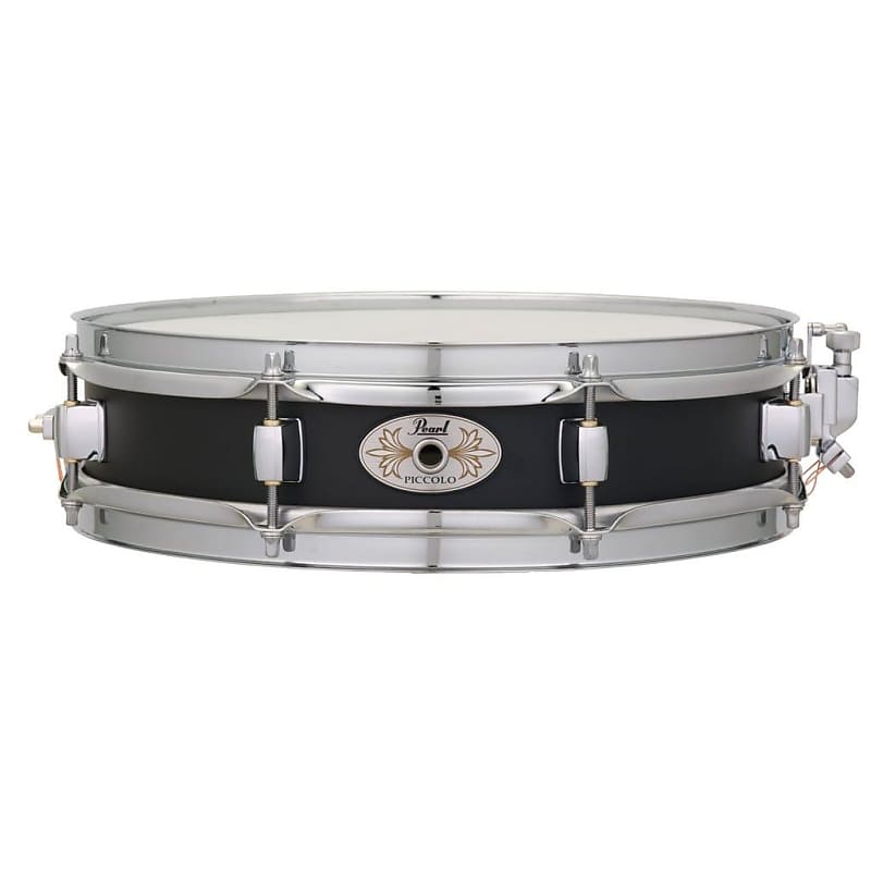 Pearl S1330B 13" x 3" Steel Piccolo Snare Drum - Black Lacquer image 1