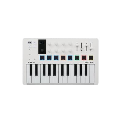 Arturia MiniLab 3 - Compact Universal MIDI Keyboard Controller - White
