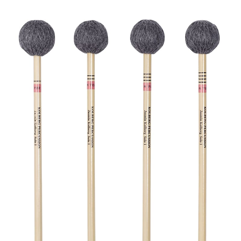 Kolberg R702 marimba mallets Jasmin Solo 1 red, set of 4, rattan image 1