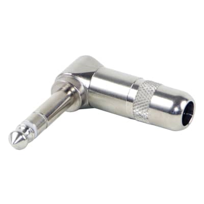 Switchcraft 236 Stereo TRS Right Angle Male 1/4"" Plug, Nickel Finish image 2