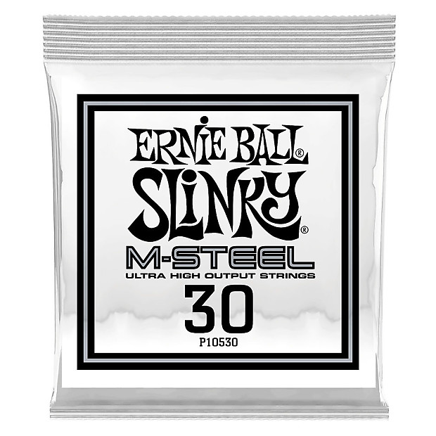 Ernie Ball P10530 .030 M-Steel Wound Electric Guitar Strings (6-Pack) image 1