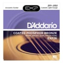 D'Addario EXP Coated Phosphor Bronze Acoustic Guitar Strings, EXP26, Custom Light