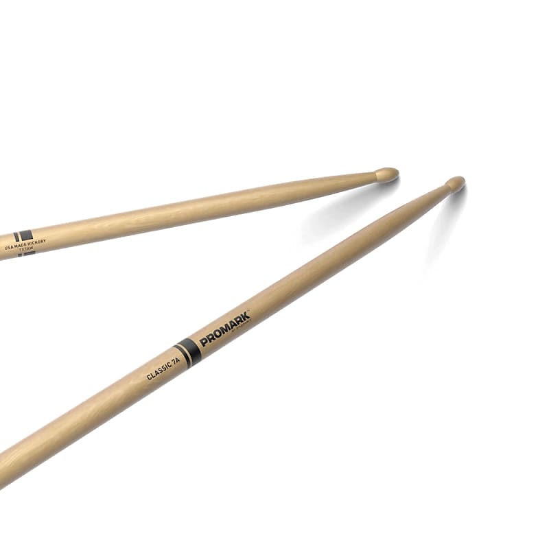 Pro-Mark TX7AW Hickory 7A Wood Tip Drum Sticks (Pair) image 1