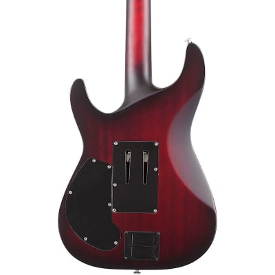 Schecter Guitar Research C-1 Platinum FR-Sustainiac Electric Satin Crimson Red Burst image 2