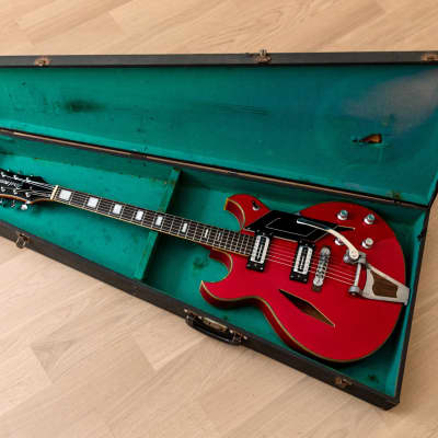 1960s Firstman Broadway Special Vintage Hollowbody Electric Guitar, 100% Original w/ Case, Japan image 18
