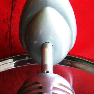 Vinatge 1940's Shure 55 dynamic microphone satin chrome w S-36 desk stand Elvis # 9 image 14