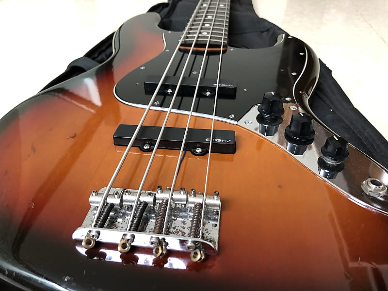 Squier Jazz Bass Silver Series Made In Japan 1993 94 Sunburst Reverb