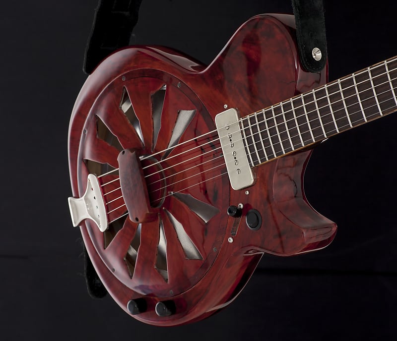 Maudal Musical Machines  Cherry Pop, a Woodface™ electric resonator  2016 Cherry red, nitro image 1