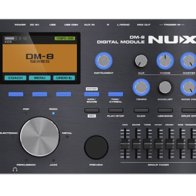 Newest! Nux DM8 all Mesh head digital drum 9 Pieces Electronic Drum Kit image 7