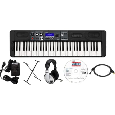 Casio CT-S500 Casiotone Portable Keyboard, Stand, AC Adapter, Headphones, Software