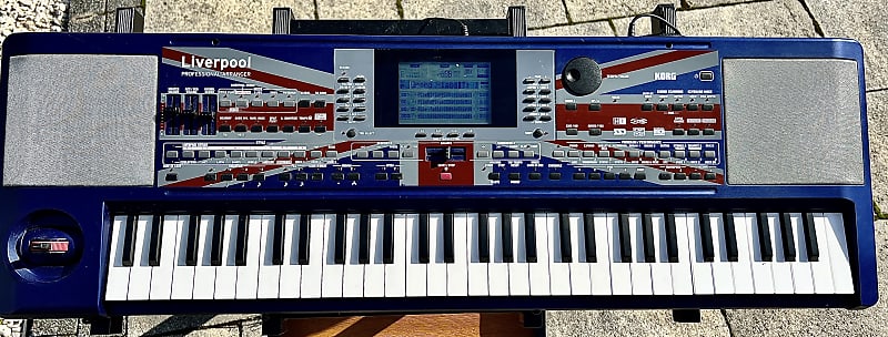 Korg Liverpool 61-Key Arranger with Lennon and McCartney Beatles Songs  2010s - Blue/Union Jack