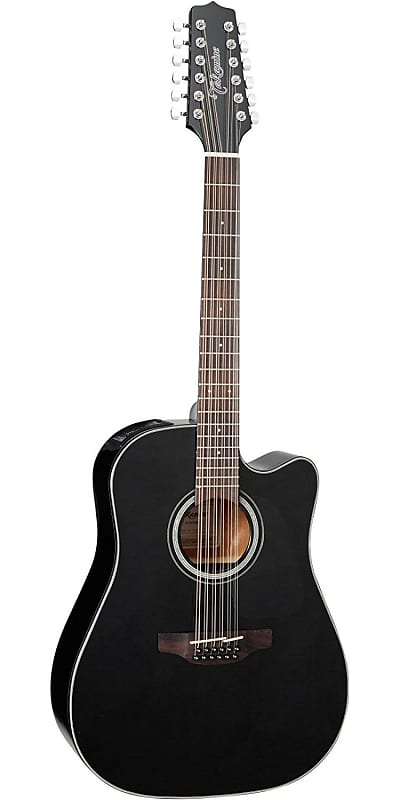 Takamine GD30CEBLK-12 String Dreadnought Cutaway Acoustic-Electric Guitar Black image 1