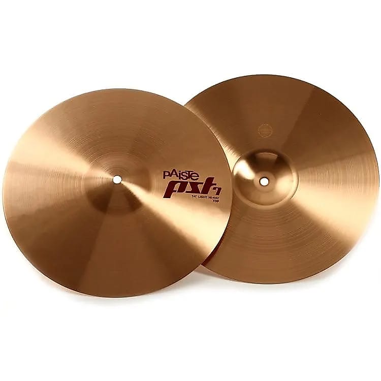 Paiste 14" PST 7 Light Hi-Hat Cymbals (Pair) image 1