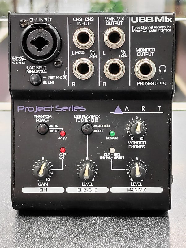 ART USBMIX Project Series 2-Channel Mixer with USB Interface