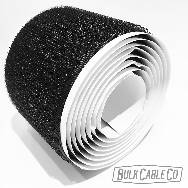 1 FT - Hook & Loop Fastener - HOOK ONLY - 2 Wide Adhesive-Backed Tape -  For Guitar Effects Pedalboards & Stomp Box FX