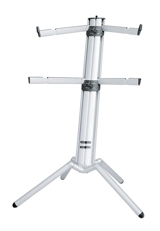 K&M 18860 Spider Pro Keyboard Stand anodized aluminum 2 tier image 1