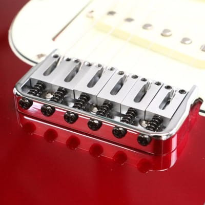 Mercurio Red Strat Stratocaster Electric Guitar Interchangeable Pickups #50809 image 25