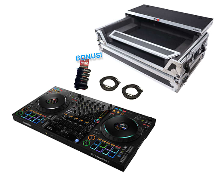 Pioneer DJ Bundle DDJFLX10 Controller w/ Pro X Case + XLRs Reverb