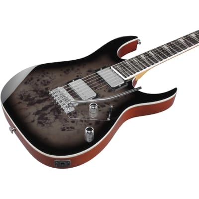 Ibanez GIO GRG220PA1BKB Guitar, Purpleheart Fretboard, Trans Brown Black Burst image 2