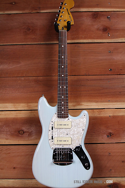 FENDER MODERN PLAYER MUSTANG P90 Transparent Daphne Blue Dual | Reverb