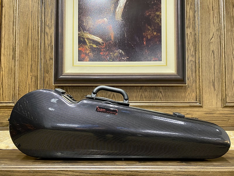 BAM France Hightech Contoured 4/4 Violin Case in Black Carbon Look 2002XLC