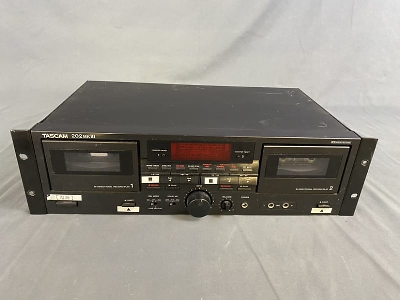 Tascam 202MK III Dual Rack Mount Cassette Player Reverb