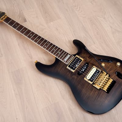 1994 Ibanez S540FM S Series Electric Guitar HSH Transparent Black