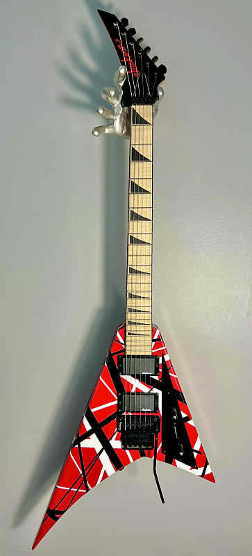Jackson Randy Rhoads V EVH Frankenstein 2020 Red white black | Reverb