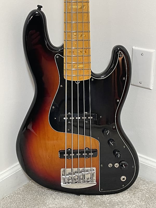 Fender Marcus Miller Artist Series Signature Jazz Bass V 2003 - 2014 - 3-Color Sunburst image 1