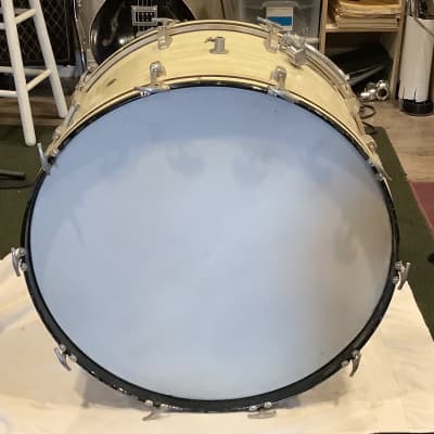 WFL 26 inch bass drum 1950s - White Marine Pearl image 2