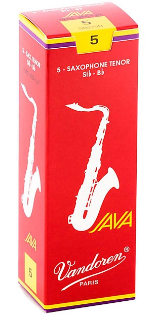 Vandoren SR275R Java Red Series Tenor Saxophone Reeds - Strength 5 (Box of 5) image 1