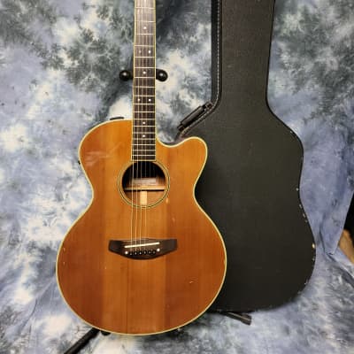 1999 Yamaha Compass Series CPX8M Cedar Top Acoustic Electric Guitar Pro Setup New Strings Original Hard Shell Case for sale