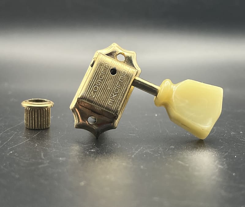 1964-69 Gibson Kluson Deluxe Gold Double Row Single Ring Keystone Tuner and Bush - Bass Side image 1