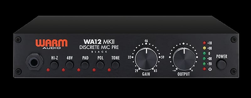 Warm Audio WA12 500 MkII Discrete Mic Preamplifier WA12 MKII BLACK image 1