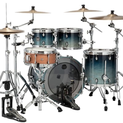 Mapex Saturn Rock 4 Piece Shell Pack Without Snare Teal Blue Fade (SR529XURJ) image 3