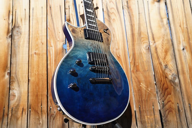 ESP E-II Eclipse Blue Natural Fade Left Handed 6-String | Reverb