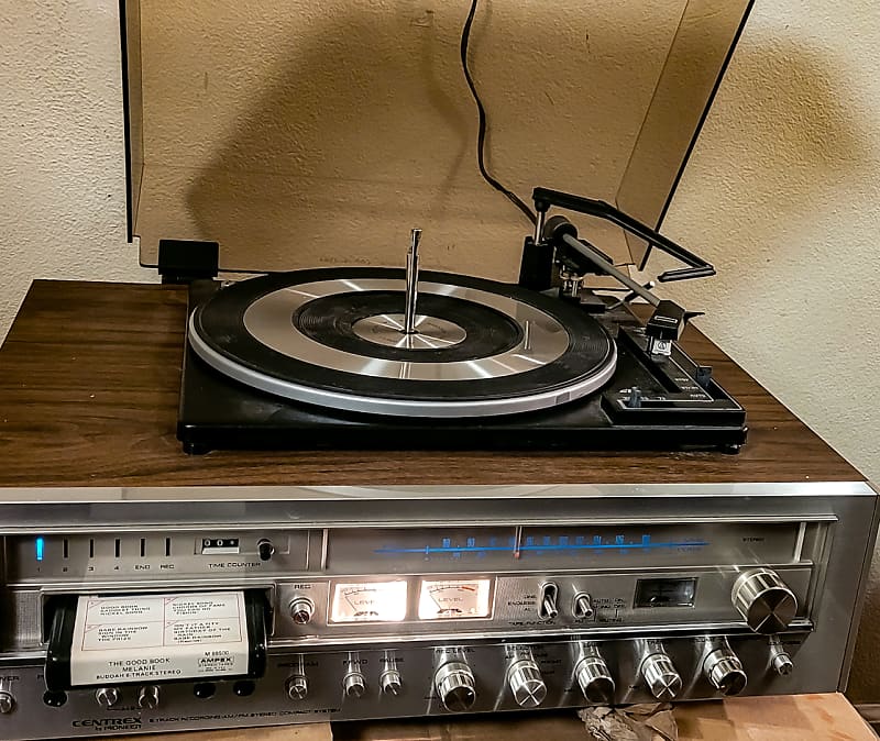 Pioneer Centrex RH-7744 MULTIPLEX RECEIVER TURNTABLE RECORD CHANGER FM  STEREO 8-TRACK RECORDER RESTORED 1980s N A